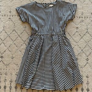 Clad & Cloth Black Check Gingham Dress